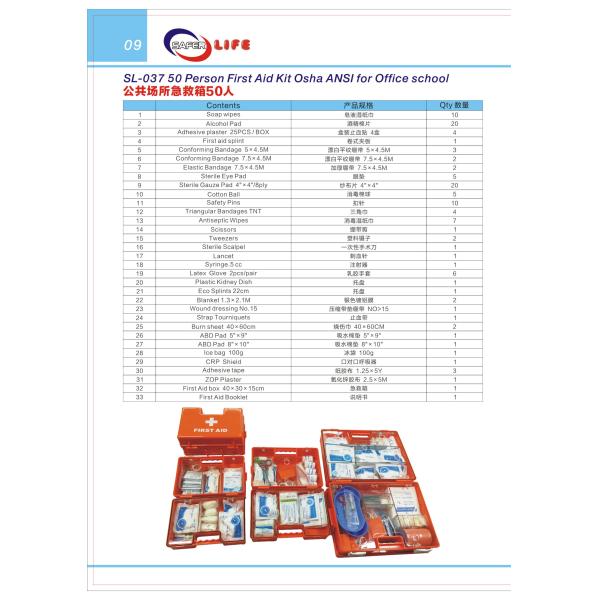 Wall-Mounted ABS First Aid Kit Portable Plastic First Aid Box Survival Kit With Medical Supplies For Workplace Office