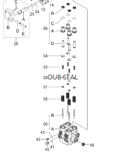 9226367 YB60000029 ZX200 ZX210 ZX230 ZAX240 Pusher Assy Hitachi parts EX1200-5/6 ZX110 ZX120 ZX135 ZX160 ZX170 ZX180