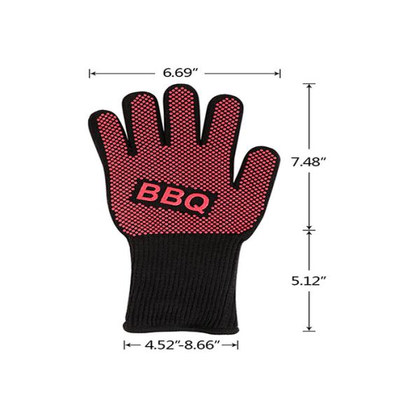 Printing Logo Heat Resistant BBQ Gloves , Insulated Cooking Gloves