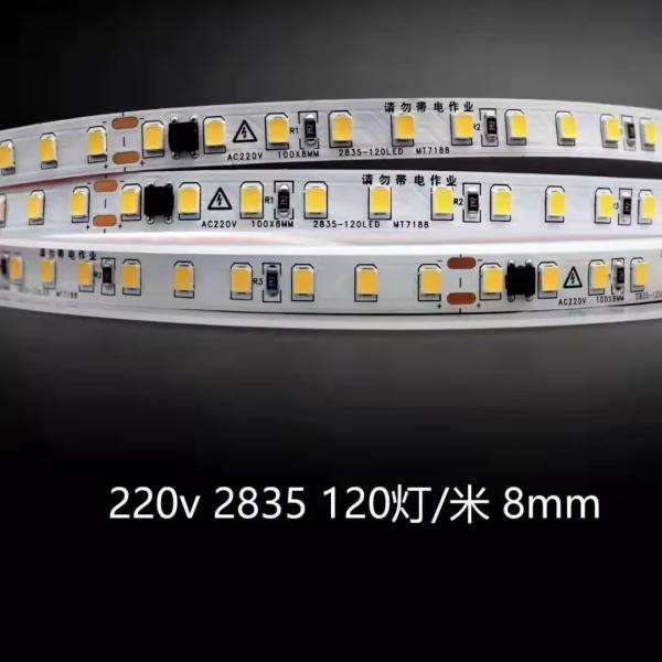 220v No Need Driver 10cm Cuttable 2835 Led Strip IP65 120 Leds Tape Light Non-waterproof IP20 Flexible Led Strip