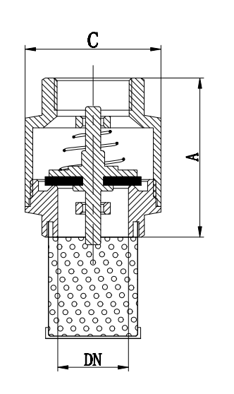 Stainless Steel Spring Female 16 Bar 4 Inch Brass Foot Valve
