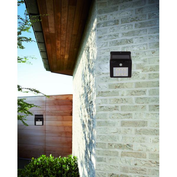 4pcs/ lot Solar Power PIR Wall Light Motion Sensor 8pcs SMD2835 Auto On / Off Waterproof LED Garden Lamp
