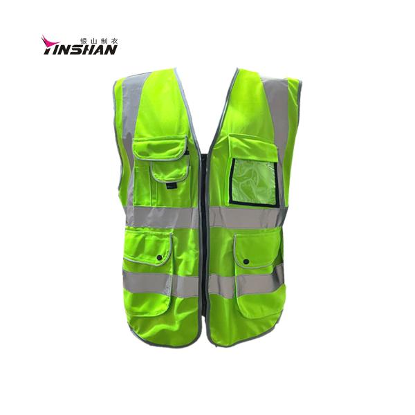 Custom Logo High Visibility Safety Vest for Construction Workers Roadway Safety Vest