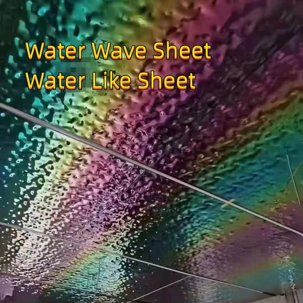 201/304 Water Wave Stamping Mirror Water Ripple Stainless Steel Sheet For Wall And Ceiling Decoration