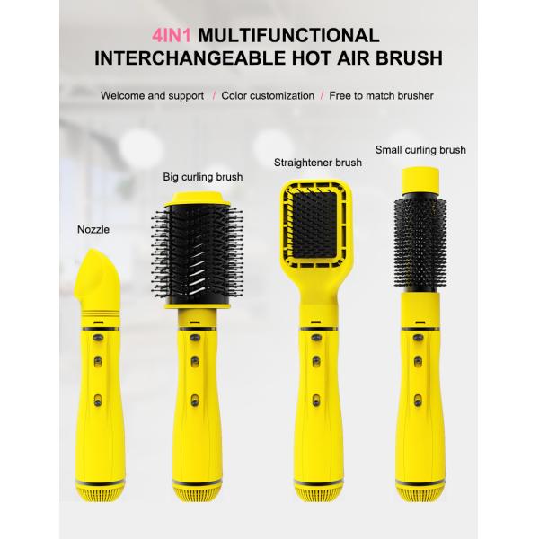 Negative Ion Detachable Hair Dryer Brush Set 4 in 1 DC Motor 24V
