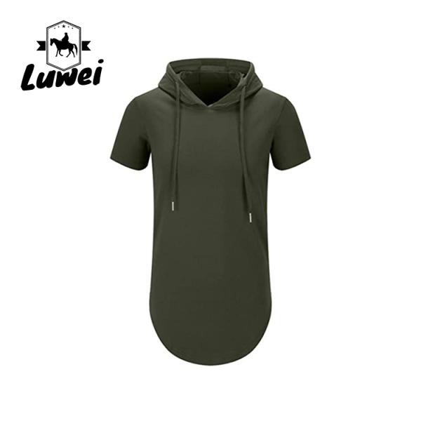 Over Size Knitted Hip Hop Mens Gym Short Sleeve Streetwear Clothing Blank Long Pullover Men Hoodies & Sweatshirt