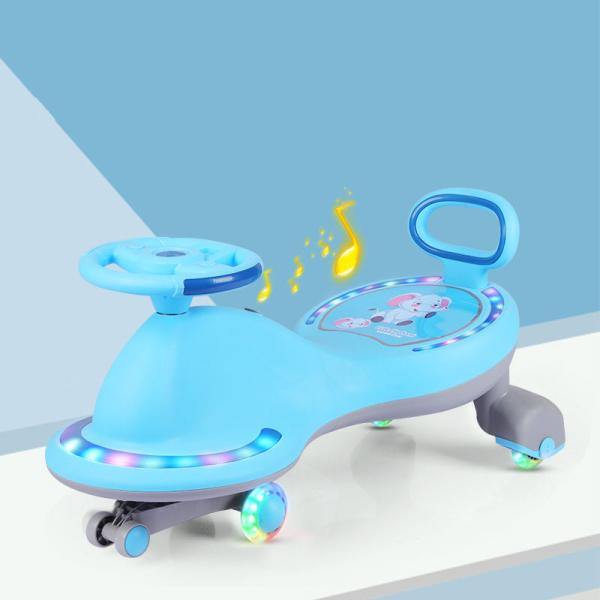 Kids Ride On Scooter Car Bike Toys with Music Lights and PU Silent Wheels