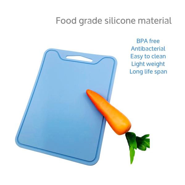 Food Grade Silicone Kitchen Utensils Durable Foldable Soft Cutting Board Hanging Hole Non Slip Mat