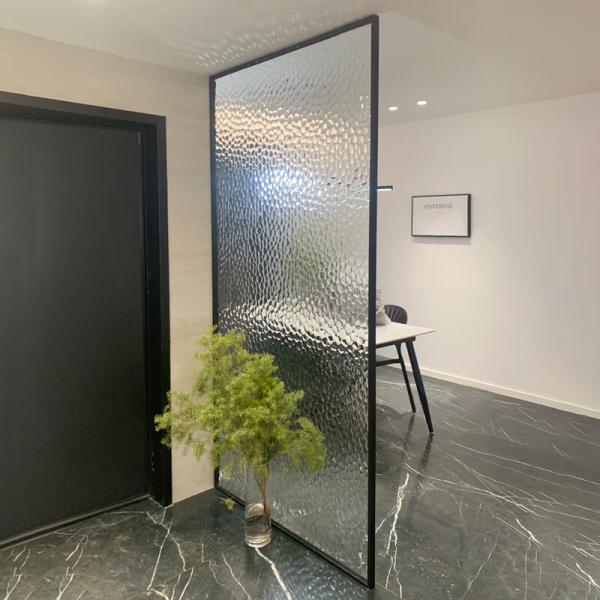 Customize Size Patterned Glass 3mm 4mm 5mm For Decorative Building Bathroom Window