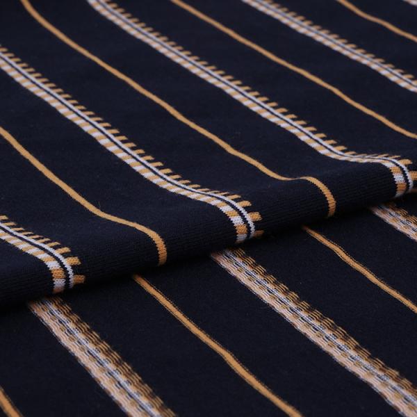 185gsm 95 Cotton 5 Spandex Fabric Soft Striped Knit Lycra Undershirt Cloth
