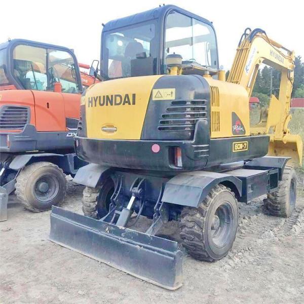 4001-6000 Working Hours Used Hyundai R60-7 Crawler Excavator with 0.2 Bucket Capacity