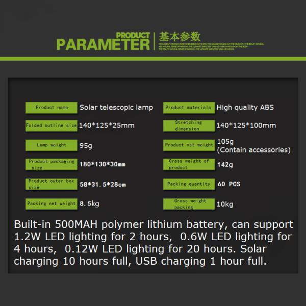 Silicone Collapsible Garden Camping Solar Lamp Solar Camping Light