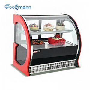 Quality Hollow Glass Pastry Display Cooler Supermarket Bread Bakery Case Cabinet Refrigerator wholesale