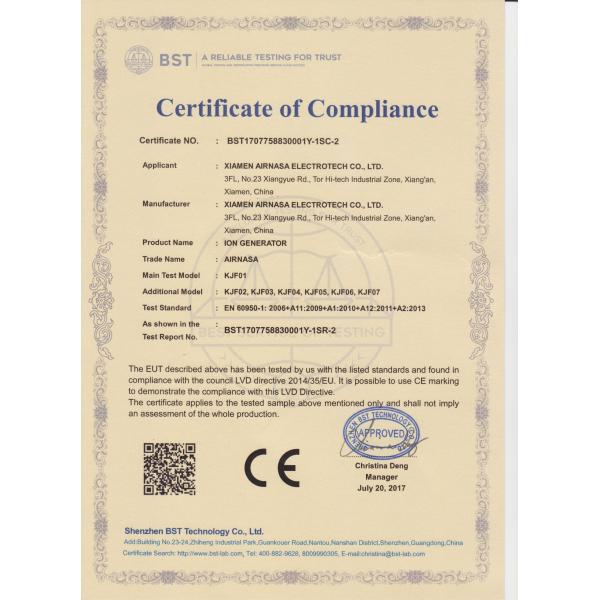 3groups Stainless Steel Pin Type Negative Ion Generator AIR KJF01-03 86g for Indoor Air