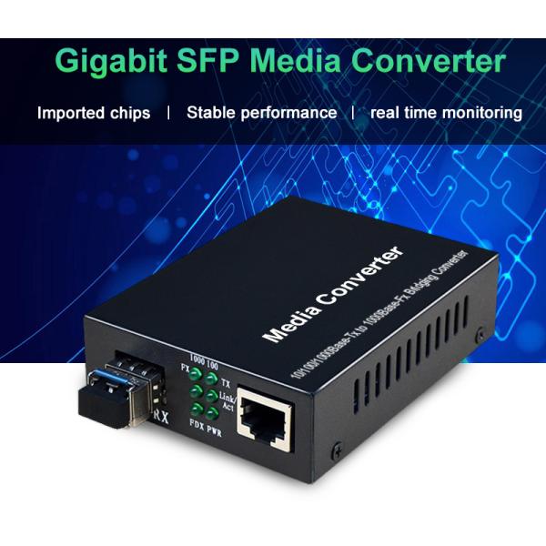 10/100/1000Base RJ45 Fiber Optic Accessories SFP Slot Gigabit Ethernet Media Converter