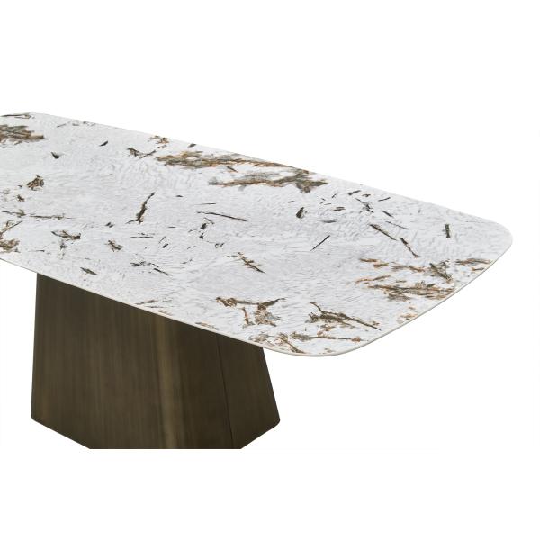 Modern Style Marble Metal Dining Table Restaurant Tables 8/10 Chairs Set for Dining Room Table With Chairs