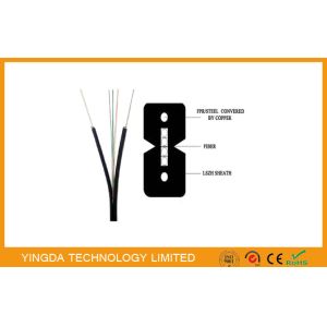 Indoor Bow - type 4 Core fiber Optical FTTH Drop Cable Figure - 8  GJXFH 2km / Drum