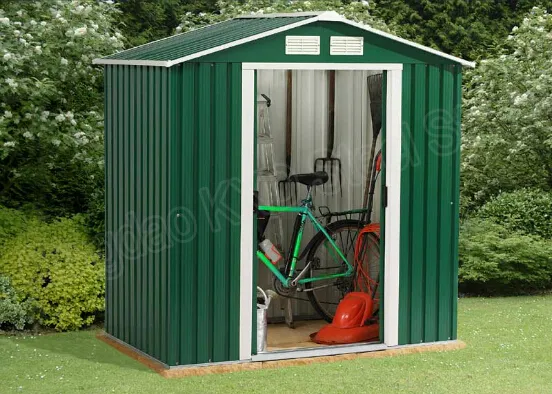 Backyard Lawn Outdoor Storage Steel Garden Shed With Sliding Door