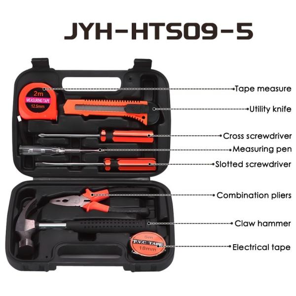 JYH-HTS13-1 12 Pieces Household Tool Sets Multifunctional Hardware Car Repair Toolbox