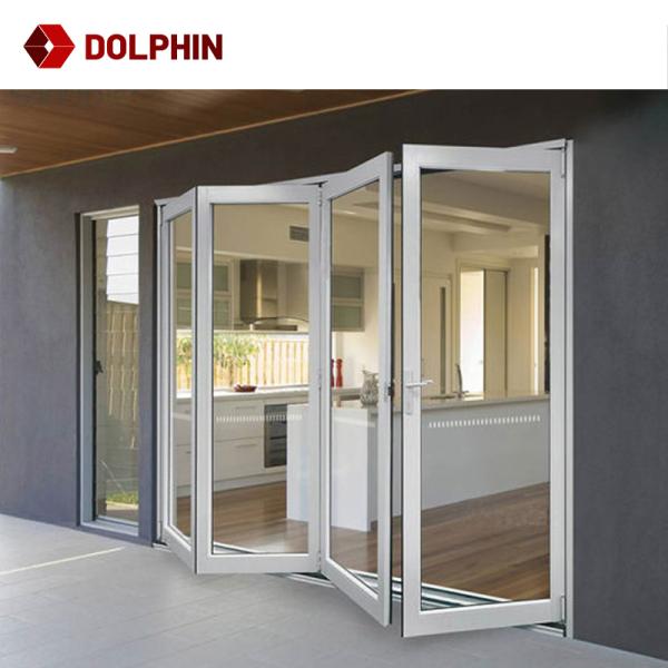 DOLPHIN Aluminum Folding Window Rising Up Foldable Windows For Patio