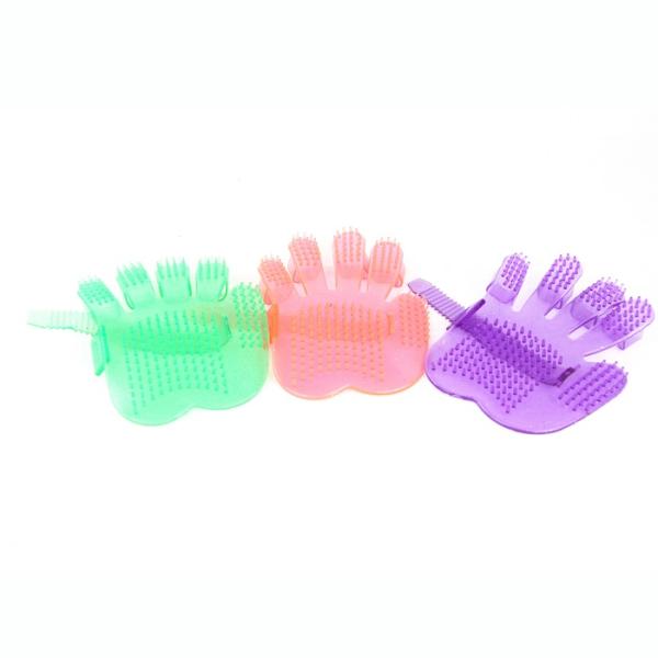 Five Fingers Jelly Curry Comb Plastic Pet Grooming And Massage Tool