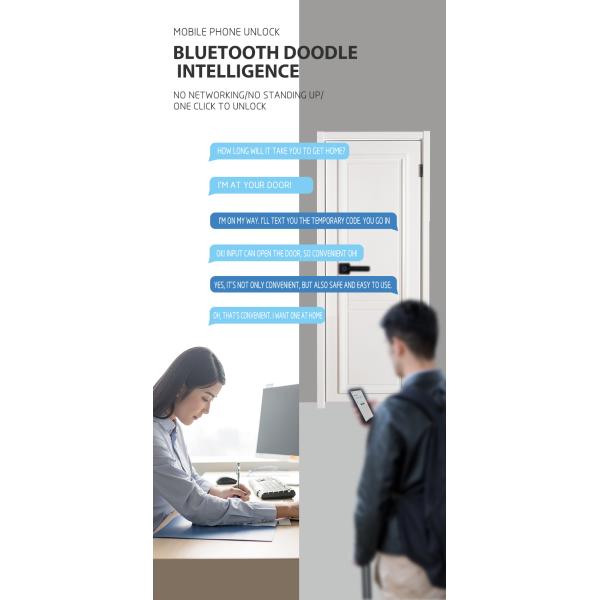Zinc Alloy Tuya APP Smart Lock Password Keyless Electronic Home Door Lock