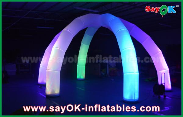 Cheap Arch For Wedding DIA 5m LED Light Archway Inflatable Arch With 6 Legs Multicolor Nylon Cloth for sale