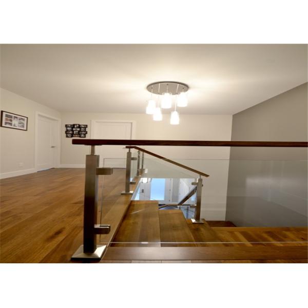 Interior Glass Stair Balustrade Systems Wood Handrail With Good View Of Outside