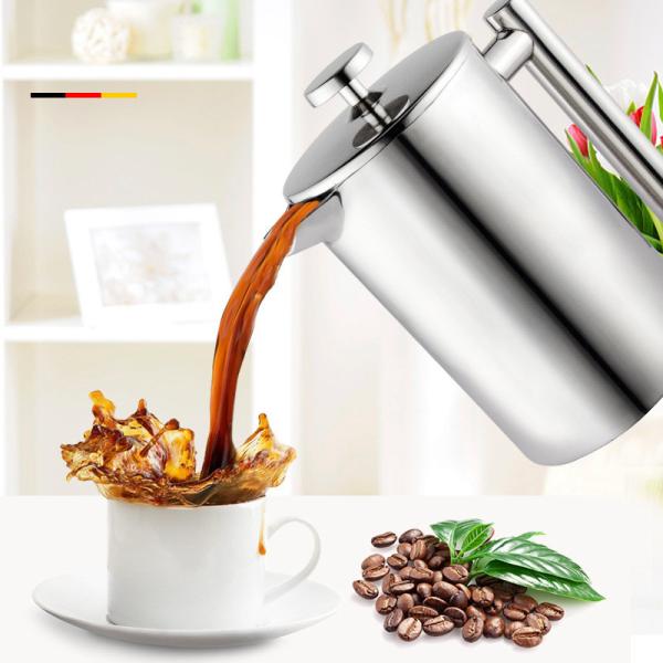 350ml Double Wall Stainless Steel Coffee Press Palm Restaurant French Press