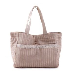 Quality Pink Strip Insulated Cooler Lunch Bag Cotton Picnic Coolers wholesale