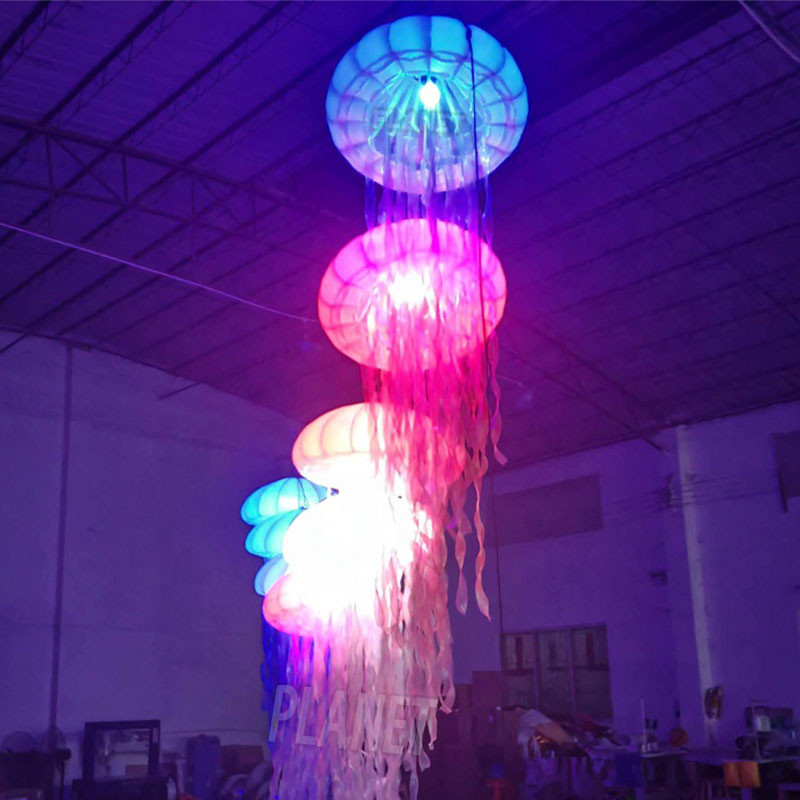 Quality Wedding Christmas Decor Colorful Jellyfish Lamp Inflatable Jellyfish Decoration Balloon wholesale