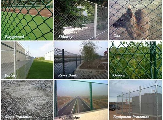 PVC Coated 1.2 M Chain Link Fencing , 5mm Diameter Security Wire Mesh Fencing