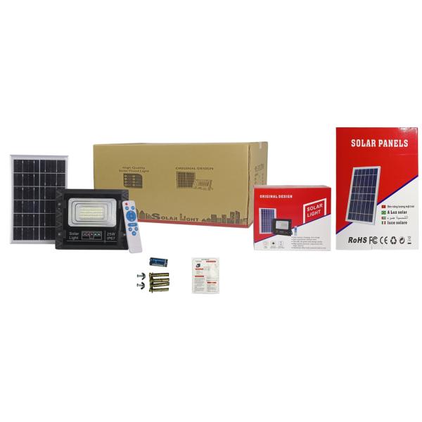 Remote 25w Led Solar Street Lights 7500k Outdoor Waterproof