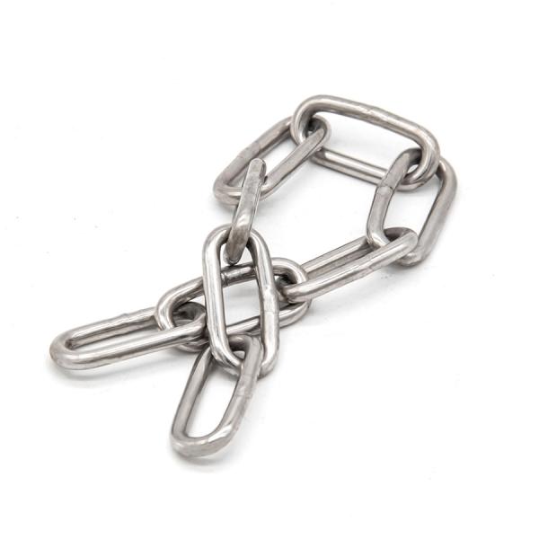 Waterproof link stainless steel jack chain silver