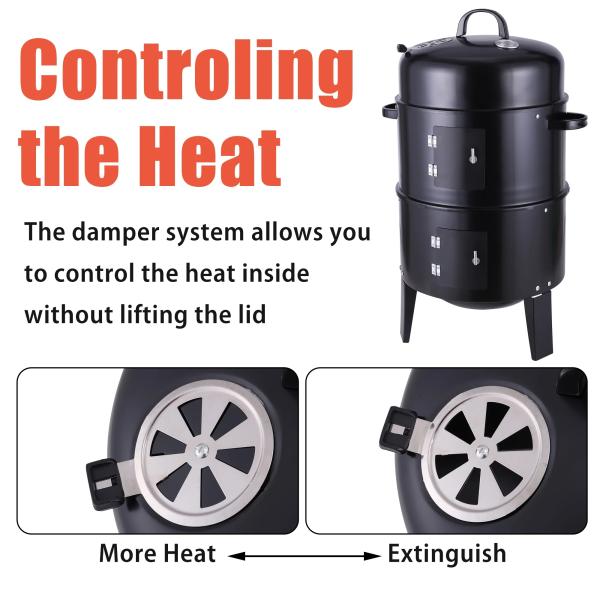 Black 3 In 1 Heavy Duty For Outdoor Camping Electric Smokeless Gas Electric Outdoor Table Outdoor Commercial