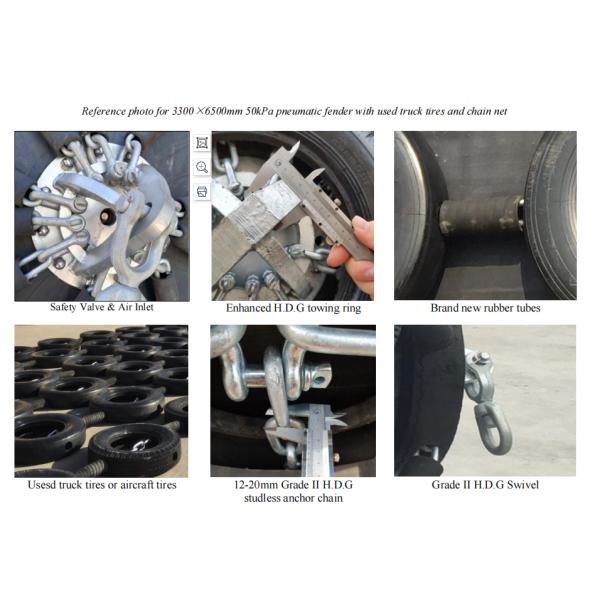 50 Kpa LNG STS Floating Pneumatic Marine Rubber Boat Dock Fender