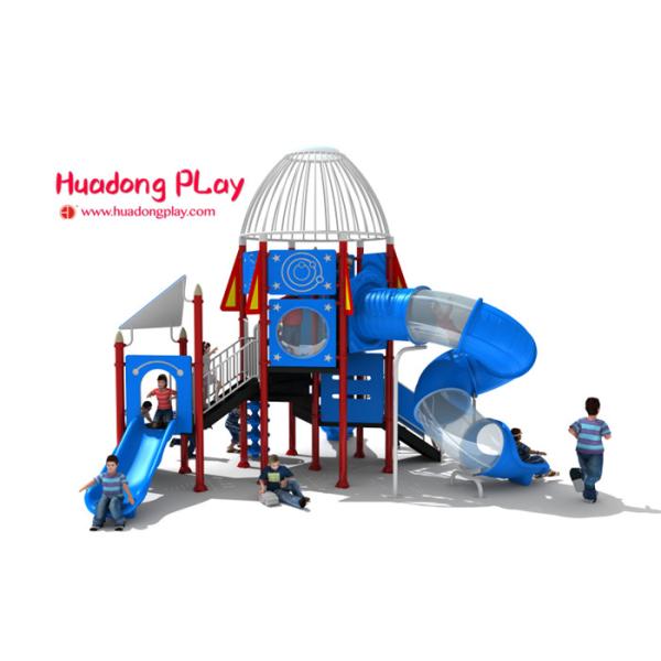 12CBM HDPE Playground Eu Standard , Preschool Outdoor Play Equipment Red Coor