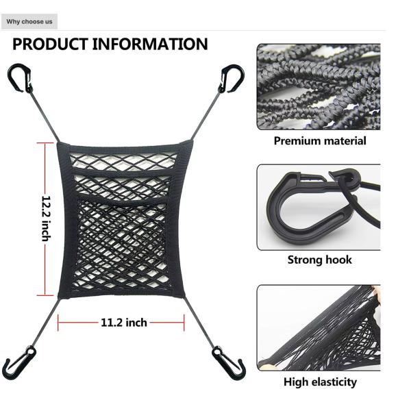 Black Dog Car Net 25*30cm 30*30cm Barrier Back Seat Net For Dogs