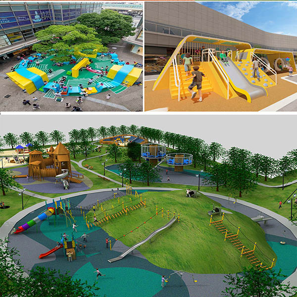 Themed Outdoor Amusement Park Equipment With Stainless Slide ISO9001