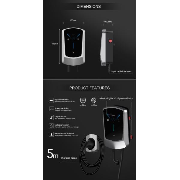 OEM ODM European Standard 32A Fingerprint EV Charger For Tesla