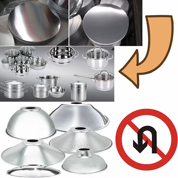1050 1060 3003 Alloy Non Stick Pot Aluminum Circles Cooking Utensils