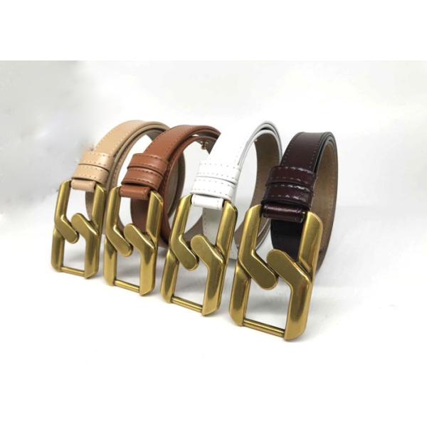 Jeans 23mm Women's Fashion Leather Belts Embossed Logo