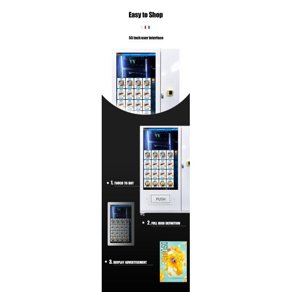 Cola Pepsi Sprite Bottled Canned Vending Machine With Cooling System Advertising Screen