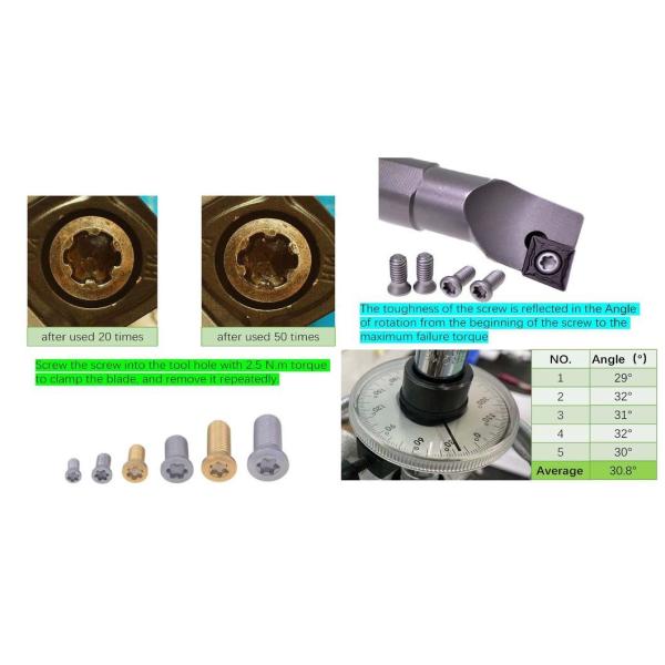 Cutting Tool Screw for Shim Screw Ball Head Screw Double Thread Screw Cheese Head Screw Insert and Indexable Mill Fasteners