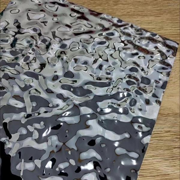 201/304 Water Wave Stamping Mirror Water Ripple Stainless Steel Sheet For Wall And Ceiling Decoration
