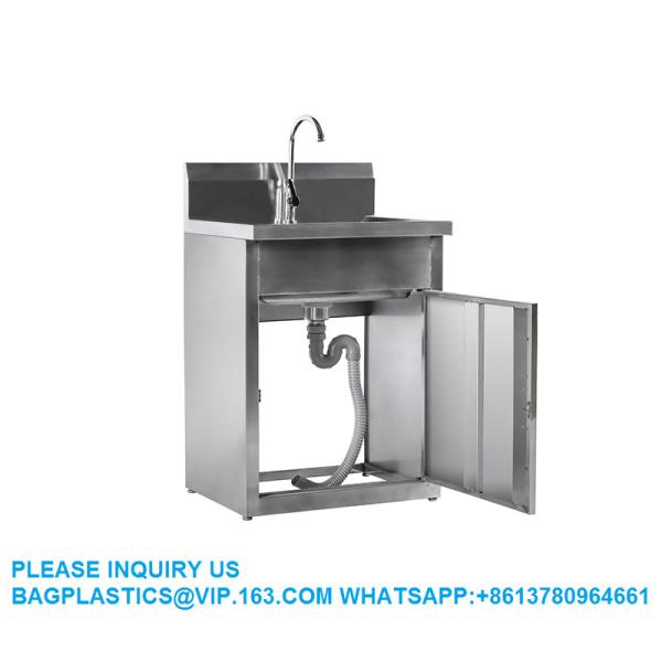Lab Furniture Supplies Factory Customized Laboratory Steel Double Sink With Two Door Cabinets