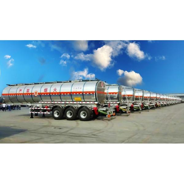 3 Axles 40000L 27t Payload 4 Compartments Carbon Steel Fuel or Refuel Tank Semi Trailer with Fuwa Axle 13t and Air Bag Spring Suspension for Diesel Fuel Jet