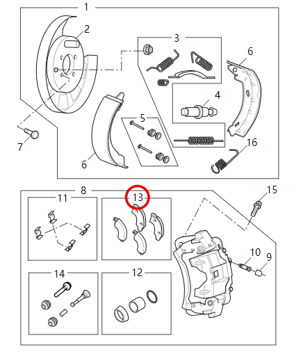 Best Cars Automotive Parts Brake Pads c00013531 Rear Friction Blocks