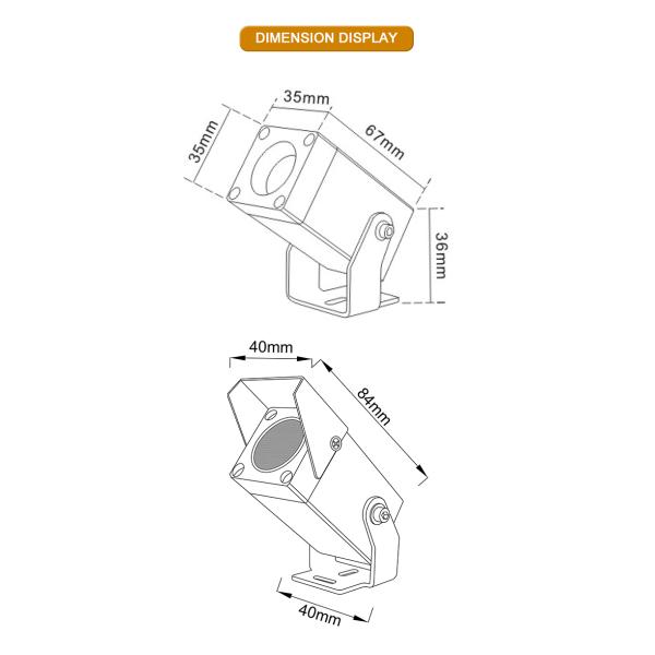 Square LED landscape light showing installation example