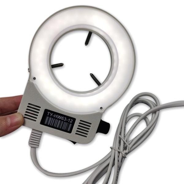 White ESD LED Microscope Ring Light For Stereo Microscope